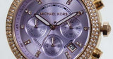 Michael Kors Parker Purple Dial Rose Gold Steel Strap Watch for Women - MK6169 Buy Now By Michael Kors