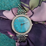 Michael Kors Darci Mother of Pearl Blue Dial Silver Steel Strap Watch for Women - MK3515 Buy Now By Michael Kors