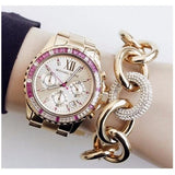 Michael Kors Everest Chronograph Gold Dial Gold Steel Strap Watch for Women - MK5871 Buy Now By Michael Kors