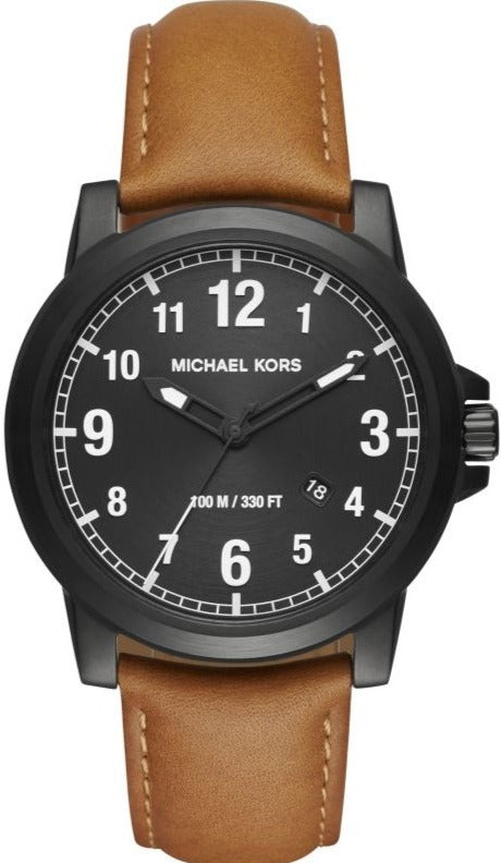 Michael Kors Paxton Analog Black Dial Brown Rubber Strap Watch For Men - MK8502 Buy Now By Michael Kors