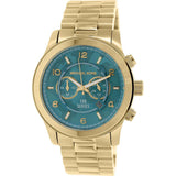 Michael Kors Runway Stop Hunger Blue Dial Gold Steel Strap Watch for Men - MK8315 Buy Now By Michael Kors