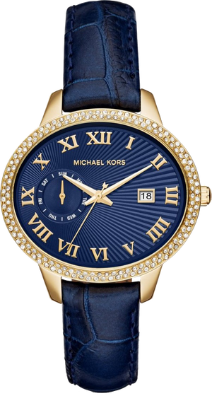 Michael Kors Whitley Quartz Blue Dial Blue Leather Strap Watch For Women - MK2429 Buy Now By Michael Kors