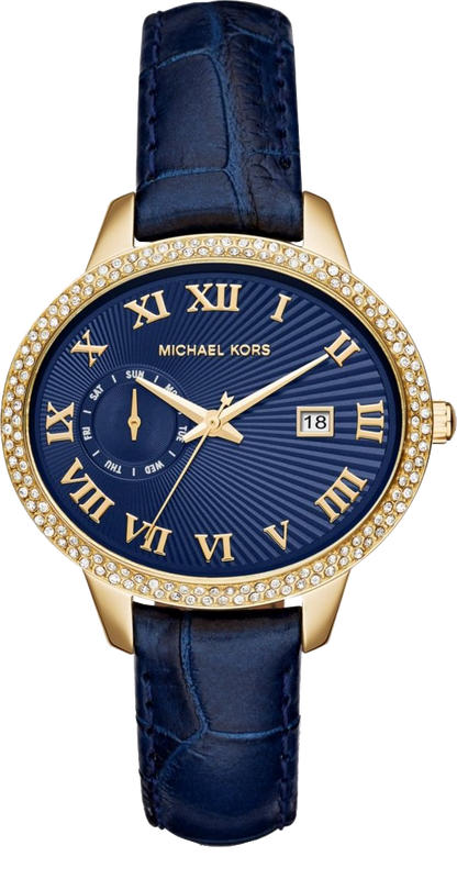 Michael Kors Whitley Quartz Blue Dial Blue Leather Strap Watch For Women - MK2429 Buy Now By Michael Kors