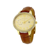 Michael Kors Whitley Quartz Gold Dial Brown Leather Strap Watch For Women - MK2428 Buy Now By Michael Kors