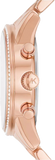 Michael Kors Ritz Chronograph Rose Gold Dial Rose Gold Steel Strap Watch For Women - MK7302 Buy Now By Michael Kors