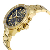 Michael Kors Wren Diamonds Blue Dial Gold Steel Strap Watch for Women - MK6291 Buy Now By Michael Kors