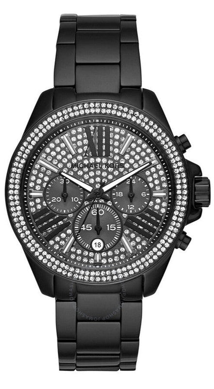 Michael Kors Wren Crystals Black Dial Black Steel Strap Watch For Women - MK6419 Buy Now By Michael Kors