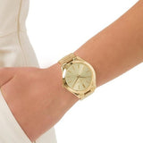 Michael Kors Slim Runway Gold Dial Gold Stainless Steel Strap Watch for Women - MK3179 Buy Now By Michael Kors