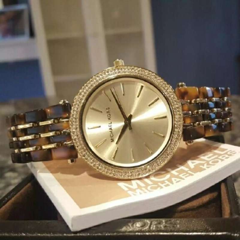 Michael Kors Darci Gold Dial Brown Two Tone Steel Strap Watch for Women - MK4326 Buy Now By Michael Kors