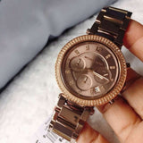 Michael Kors Parker Chronograph Brown Dial Brown Steel Strap Watch For Women - MK5578 Buy Now By Michael Kors