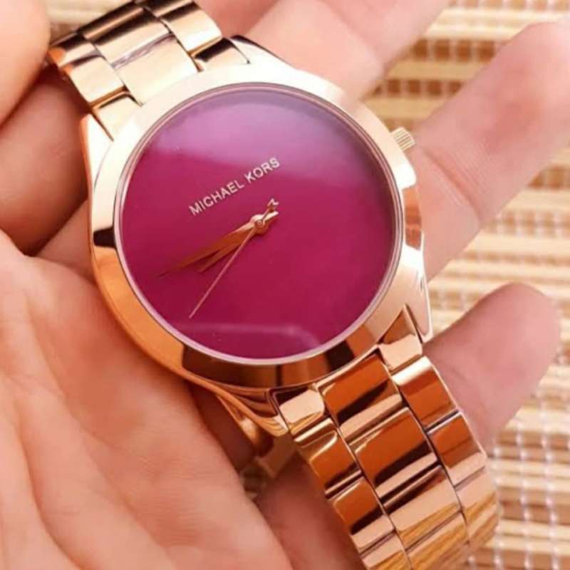 Michael Kors Runway Pink Dial Rose Gold Steel Strap Watch for Women - MK3550 Buy Now By Michael Kors