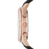 Michael Kors Lexington Chronograph Rose Gold Dial Black Leather Strap Watch For Men - MK8516 Buy Now By Michael Kors
