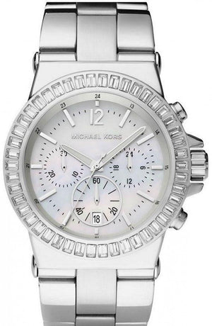 Michael Kors Dylan Glitz Chronograph White Dial Silver Steel Strap Watch For Women - MK5411 Buy Now By Michael Kors