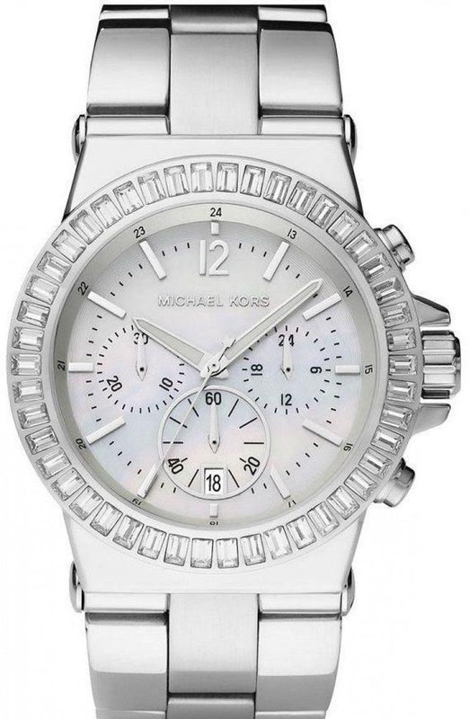 Michael Kors Dylan Glitz Chronograph White Dial Silver Steel Strap Watch For Women - MK5411 Buy Now By Michael Kors
