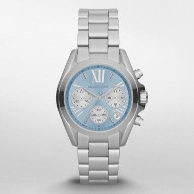 Michael Kors Bradshaw Chronograph Blue Dial Silver Steel Strap Watch For Women - MK6098 Buy Now By Michael Kors