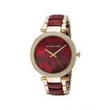 Michael Kors Parker Mother of Pearl Red Dial Two Tone Steel Strap Watch for Women - MK6427 Buy Now By Michael Kors