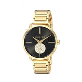 Michael Kors Portia Black Dial Gold Steel Strap Watch for Women - MK3788 Buy Now By Michael Kors