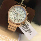 Michael Kors Damen White Dial Rose Gold Steel Strap Watch for Women - MK5026 Buy Now By Michael Kors