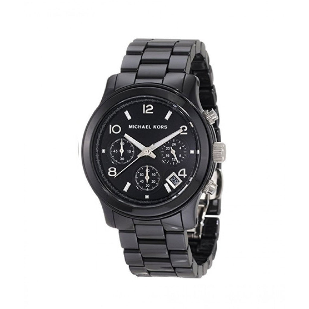 Michael Kors Runway Black Ceramic Dial Black Steel Strap Watch for Women - MK5162 Buy Now By Michael Kors