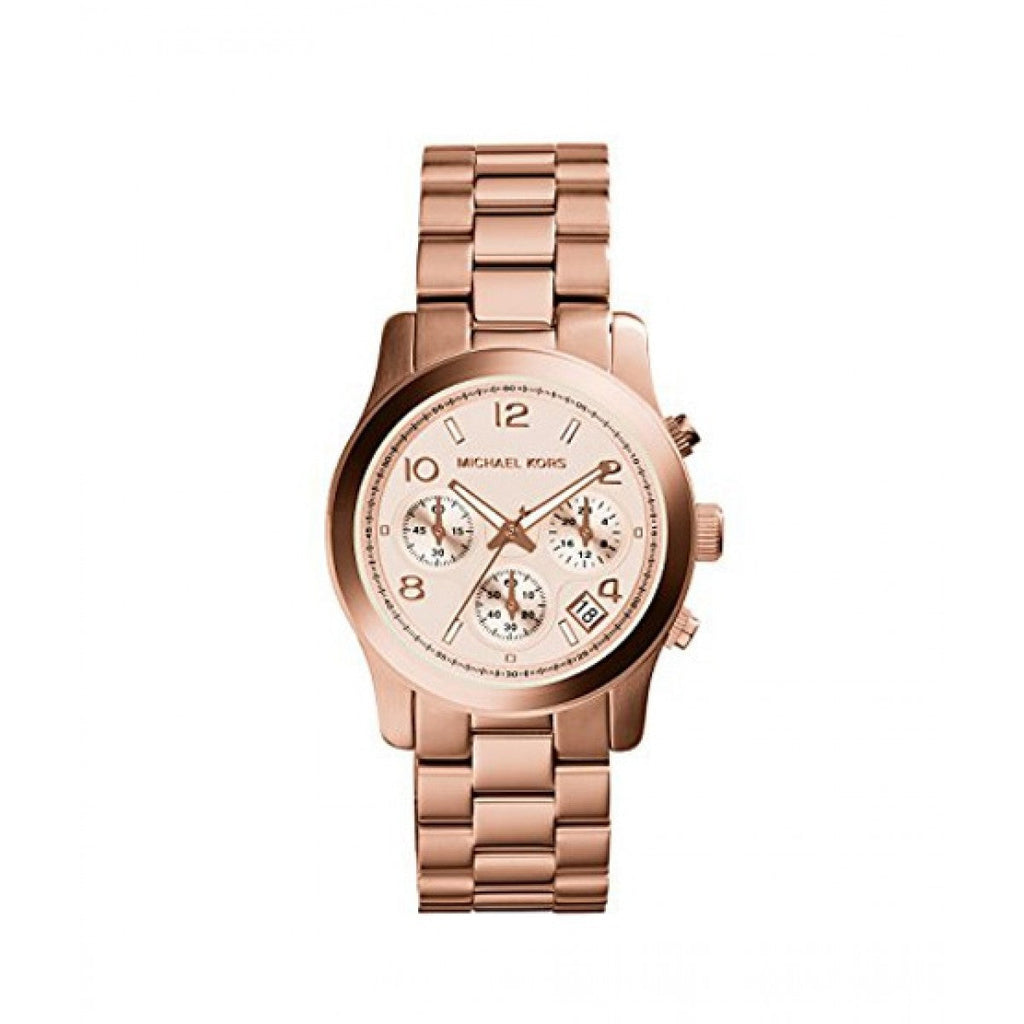 Michael Kors Runway Rose Gold Dial Rose Gold Steel Strap Watch for Women - MK5128 Buy Now By Michael Kors