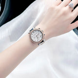 Michael Kors Parker Chronograph White Dial Two Tone Leather Strap Watch For Women - MK6950 Buy Now By Michael Kors