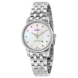 Mido Baroncelli Automatic Mother Of Pearl Dial Silver Steel Strap Watch For Women - M7600.4.69.1 Buy Now By Mido