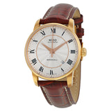 Mido Baroncelli III Automatic Silver Dial Brown Leather Strap Watch For Men - M8600.2.21.8 Buy Now By Mido