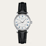 Mido Baroncelli III Automatic Silver Dial Black Leather Strap Watch For Women - M7600.4.21.4 Buy Now By Mido