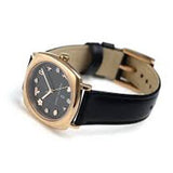 Marc Jacobs Mandy Black Dial Black Leather Strap Watch for Women - MJ1565 Buy Now By Marc Jacobs