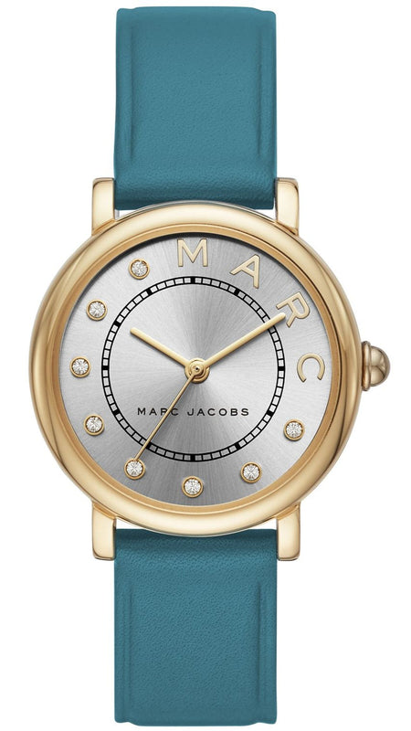 Marc Jacobs Roxy Silver Dial Green Leather Strap Watch for Women - MJ1633 Buy Now By Marc Jacobs