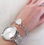 Michael Kors Slim Runway Silver Dial Silver Stainless Steel Strap Watch for Women - MK3178 Buy Now By Michael Kors