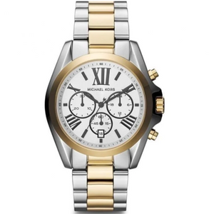 Michael Kors Bradshaw Chronograph Silver Dial Two Tone Steel Strap Watch For Women - MK5855 Buy Now By Michael Kors