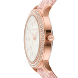 Michael Kors Tibby Silver Dial Pink Leather Strap Watch for Women - MK1050 Buy Now By Michael Kors