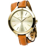 Michael Kors Runway Gold Dial Brown Leather Strap Watch For Women - MK2256 Buy Now By Michael Kors