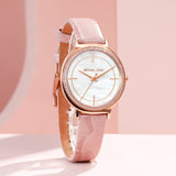 Michael Kors Cinthia Mother of Pearl Dial Pink Leather Strap Watch for Women - MK2663 Buy Now By Michael Kors