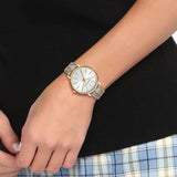 Michael Kors Pyper Quartz Silver Dial White Leather Strap Watch For Women - MK2858 Buy Now By Michael Kors