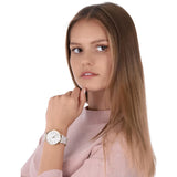 Michael Kors Pyper Quartz Silver Dial White Leather Strap Watch For Women - MK2858 Buy Now By Michael Kors