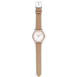 Michael Kors Layton Mother of Pearl White Dial Brown Leather Strap Watch For Women - MK2910 Buy Now By Michael Kors