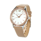 Michael Kors Layton Mother of Pearl White Dial Brown Leather Strap Watch For Women - MK2910 Buy Now By Michael Kors