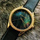 Michael Kors Layton Three Hand Mother of Pearl Black Dial Black Leather Strap Watch For Women - MK2911 Buy Now By Michael Kors