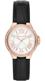 Michael Kors Camille Three-Hand Crystals White Dial Black Leather Strap Watch for Women - MK2962 Buy Now By Michael Kors