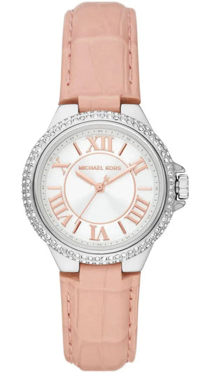Michael Kors Camille Three-Hand Crystals White Dial Pink Leather Strap Watch for Women - MK2963 Buy Now By Michael Kors