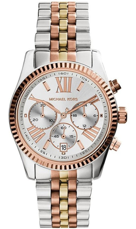 Michael Kors Lexington Chronograph Silver Dial Two Tone Steel Strap Watch for Women - MK5735 Buy Now By Michael Kors
