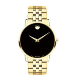 Movado Museum Classic Quartz Black Dial Gold Steel Strap Watch for Men - 0607203 Buy Now By Movado