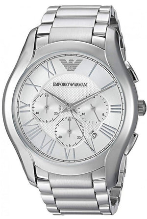 Emporio Armani Valente Chronograph Silver Dial Silver Steel Strap Watch For Men - AR11081 Buy Now By Emporio Armani