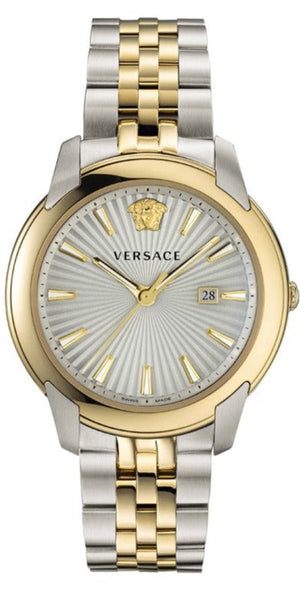 Versace V-Urban Quartz Silver Dial Two Tone Steel Strap Watch for Men - VELQ00519 Buy Now By Versace