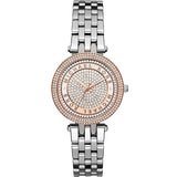 Michael Kors Darci Rose Gold Dial Silver Steel Strap Watch for Women - MK3446 Buy Now By Michael Kors