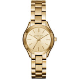 Michael Kors Mini Runway Slim Gold Dial Gold Steel Strap Watch for Women - MK3512 Buy Now By Michael Kors