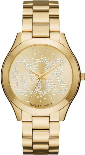 Michael Kors Slim Runway Gold Dial Gold Steel Strap Watch for Women - MK3590 Buy Now By Michael Kors