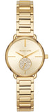 Michael Kors Portia Quartz Gold Dial Gold Steel Strap Watch For Women - MK3838 Buy Now By Michael Kors